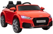 HOMCOM Mașină Electrică AUDI TT pentru Copii, Mașină Electrică cu Telecomandă, USB, Uși cu Deschidere și Faruri LED, 102x60x44 cm, Roșu