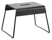 Scăunel din inox Zone A-Stool, negru