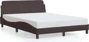 vidaXL Cadru de pat, Dover, maro închis, 140x200 cm, textil