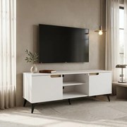 Comoda TV Kevira, culoare sonoma-alb, 120 x 38 x 44 cm