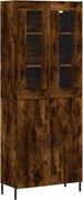 vidaXL Dulap înalt, stejar fumuriu, 69,5x34x180, lemn compozit