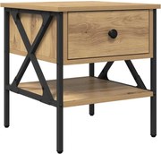 vidaXL Cabinet de Noptieră cu sertar stejar artizanal 40 x 42 x 45 cm