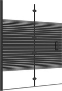 vidaXL Cabină de duș pliabilă, negru, 120x140 cm, ESG