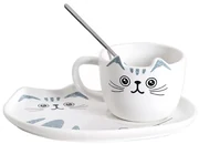Set Ceasca cu Platou si Lingurita 200 ml, CAT