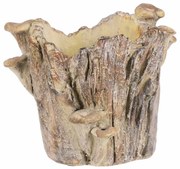 Suport din beton - ciot cu ciuperci, 19 x 17 x 16cm