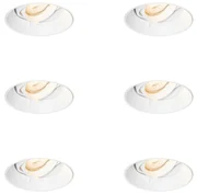 Set de 6 spoturi încastrate moderne albe GU10 rotunde fără ramă - Oneon