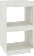 vidaXL Bibliotecă, alb, 40x30x71 cm, lemn masiv de pin