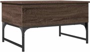vidaXL Măsuță de cafea stejar maro 70x50x40 cm lemn prelucrat și metal