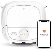 Robot aspirator Tecbot M1, Li-ion 5200 mAh, 4000 Pa, 0.5 l, HEPA, Wi-Fi, Autonomie pana la 160 min, Mop cu mop cu auto-curatare, Alb