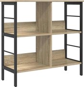 vidaXL Raft pentru cărți Stejar Sonoma 82 x 32 x 79 cm Lemn compozit