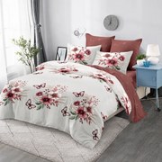 Lenjerie de pat 2 persoane, bumbac finet, 6 piese, 2 fețe, SP838