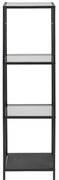 Etajeră neagră din sticlă 35x120 cm Seaford – Actona