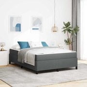 vidaXL Pat cu arcuri Gri închis și Negru 140 x 200 cm