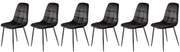 Set 6 scaune K417 velvet negru
