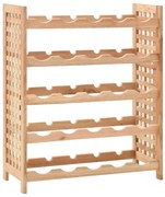 vidaXL Suport sticle vin pentru 25 sticle, 63x25x73 cm, lemn masiv nuc