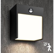 Aplică LED de exterior cu senzor Brilagi TERNI LED/12W/230V negru IP54