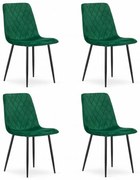 Scaun Bucatarie Si Dining TURIN Catifea Verde x4Buc