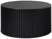 Măsuță de cafea neagră rotundă ø 85 cm Siena – Unique Furniture