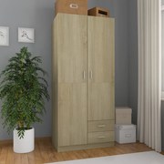 vidaXL Șifonier, stejar sonoma, 80x52x180 cm, lemn prelucrat