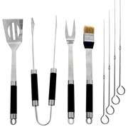 Set de grătar Orion, 8 piese în servietă, inox