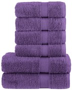 vidaXL Set de prosoape premium SOLUND, 6 piese, violet, 600 g/m²