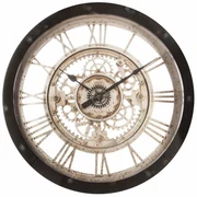 Ceas industrial cu mecanism Ø 61,5 cm, maro
