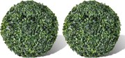 vidaXL Arbuști ornamentali artificiali bilă pe tulpină, 2 buc., 27 cm