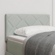 vidaXL Tăblie LED cu lumini cu bandă LED Gri deschis 80 cm Catifea
