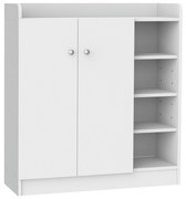 HOMCOM pantofar cu rafturi, 83x30x90cm, alb | Aosom Romania