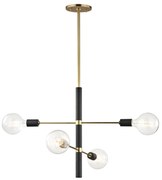 Candelabru design industrial-modern ASTRID cu 4 surse de lumina