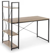 Birou cu raft Stejar Sonoma / Negru, MACHO B1