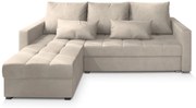 Canapea coltar extensibil ZENOVA 220 x 140 cm, reversibila - crem