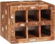 vidaXL Raft pentru vin Maro 44 x 30 x 35 cm Lemn recuperat masiv