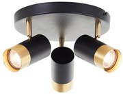 Brilliant - Spot LED VIGOLO 3xGU10/5W/230V negru/auriu