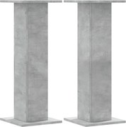 vidaXL Noptiere, 2 buc., gri beton, 30x30x80 cm, lemn prelucrat