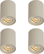 Set de 4 Spoturi Moderne Aplicabile Bej GU10 50mm Orientabile și Înclinabile - Rondoo Up
