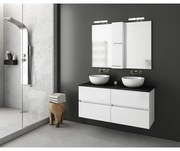 Dulap mediu suspendat Drop Luxus alb 2 usi 20 cm