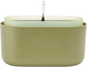 Jardinieră cu auto-irigare Plastia, verde,31 x 16 cm