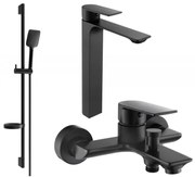 Mexen Alexa DS62 set pentru baie, negru - 71213DS62-70