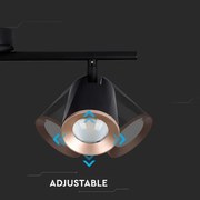Spot LED 3xLED/5W/230V 3000K negru