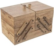 Cutie de cusut din lemn Orion Mango pliabilă 30,5x 20 x 21 cm