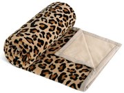 Bellatex Pătură Korall micro pat single Leopard, 150 x 200 cm