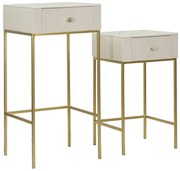 Mauro Ferretti Set De 2 Masute Inalte Cm Ø 45X90-40X68 | Aosom Romania