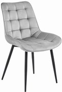 Scaun Bucatarie/Dining Joy Gri Deschis Catifea