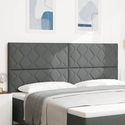 vidaXL Tăblie din Țesătură Geometric Manual Gri închis 200 cm țesătură