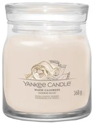 Lumânare parfumată Yankee Candle Signature  în borcan, medie, Warm Cashmere, 368 g