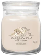 Lumânare parfumată Yankee Candle Signature în borcan, medie, Warm Cashmere, 368 g