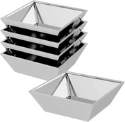 vidaXL Vază pentru Grădină 5 pcs Argintiu 50 x 50 x 15 cm