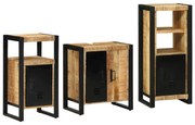 vidaXL Set de mobilier pentru baie 3 pcs Maro Lemn de mango solid