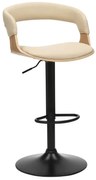 Scaun de bar pivotant Manhattan stejar/ bej crem